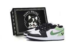 Jordan Баскетбольные кроссовки Air 1 Coverage Low-Top Vintage, мужские, черно-зеленые 553558-131(team85-抹茶巳蛇s-boxa) | black green