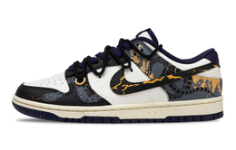 Nike Кроссовки для скейтбординга Dunk Snake Shadow с противоскользящим покрытием, износостойкие, мужские, черно-золотые fv8106-181(team73-蛇影) | black gold