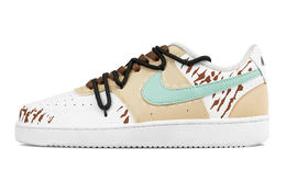 Nike Кроссовки Court Vision 1 Caramel Fabric Yellow, износостойкие, низкие, для скейтбординга, мужские, бежевые dh2987-101(team1171-焦糖布黄） | tea brown