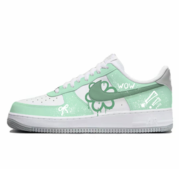Nike Кроссовки Air Force 1 Low Top для скейтбординга, мужские, белые fj4146-100(team10-青提奶绿) | white