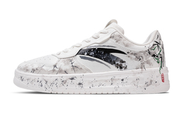 Anta Кроссовки для скейтбординга Balance Low Top с противоскользящей амортизацией, мужские, белые, серые 912418001q-2（team656-竹影蛇踪qd） | white gray