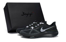 Nike Кроссовки Zoom Structure 25 с низким верхом, противоскользящие, износостойкие, мужские, черно-серые dj7883-006(team80-男星际飞跃灰s-box) | black gray