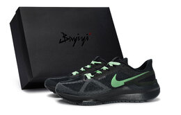 Nike Кроссовки Zoom Structure 25 с низким верхом, противоскользящие, износостойкие, мужские, черно-зеленые dj7883-006(team80-男星际飞跃绿s-box) | black green