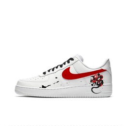 Nike Кроссовки Air Force 1 Coverage износостойкие, увеличивающие рост, для скейтбординга, низкие, мужские, белые, черные, красные cw2288-111(team577-岁在龙蛇) | white black red