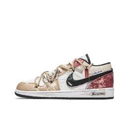 Jordan Баскетбольные кроссовки Air 1 Vintage, низкие, мужские, красные/коричневые 553558-132(teamm-金蛇送福) | red brown