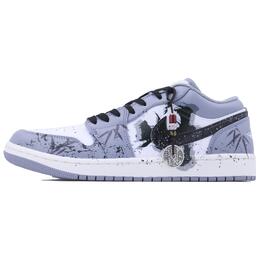 Jordan Баскетбольные кроссовки Air 1 Vintage, низкие, мужские, невидимые, серые/белые 553558-053(team168-财源广进) | purple white