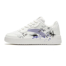 Anta Кроссовки Life Collection с низким верхом для скейтбординга с противоскользящей амортизацией, мужские, белые, черные 912418001q-2(team579 浮舟沧海) | white black