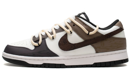 Nike Кроссовки для скейтбординга Dunk Slip с защитой от скольжения, низкие, мужские, белые, коричневые dd1391-100(team98-男女款蛇皮摩卡) | white brown