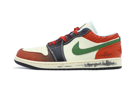 Jordan Баскетбольные кроссовки Air 1 Vintage Party Slip Low Top, мужские, черно-красные hq3437-101(team140-复古派对) | black red