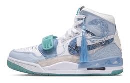Jordan Износостойкие винтажные баскетбольные кроссовки Legacy 312 Blue Koi с высоким берцем, мужские, сине-белые fv3625-181(team73-蓝蛟) | blue white