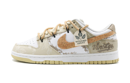 Nike Кроссовки для скейтбординга Dunk Anti Slip, износостойкие, низкие, мужские, белые, коричневые dv0833-100(team292-枯叶脉络） | white brown