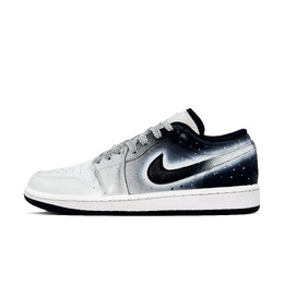 Jordan Кроссовки Air 1 с противоскользящим износостойким низким верхом для скейтборда, мужские, черно-белые 553558-132（team660-深空行者） | black white