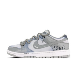 Nike Кроссовки для скейтбординга Dunk Auspicious Silver Snake с тонкой подошвой и нескользящим верхом, мужские, светло-серые dd1391-103(team504-银蛇祥瑞) | light gray
