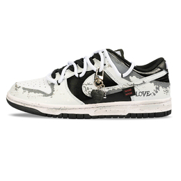 Nike Кроссовки для скейтбординга Dunk Retro "Black" с противоскользящим покрытием, износостойкие, мужские, серые dd1391-100[team883-酷爱] | light gray