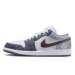 Jordan Баскетбольные кроссовки Air 1 Vintage, низкие, мужские, белые/фиолетовые 553558-145(team10-海心) | purple