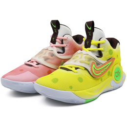 Nike Баскетбольные кроссовки KD Trey 5 X с низким верхом, устойчивые к истиранию, мужские, желто-розовые dj7554-014（team91-杜兰特 黄粉） | yellow pink