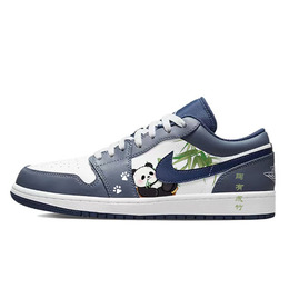 Баскетбольные кроссовки Air 1 Durable Breathable Low Top Vintage, мужские, цвет морской волны Jordan, Blue 553558-414(team10-胸有成竹) | blue