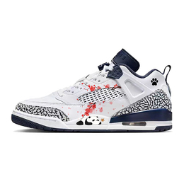 Jordan Баскетбольные кроссовки Spizike Red Plum Panda Bear с низким верхом, износостойкие и нескользящие, винтажные, мужские, белого и синего цветов fq1759-104(team56- 趴趴熊猫) | blue