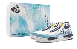 Nike Баскетбольные кроссовки Flight Legacy Cup Snake Phantom с высоким берцем и мягкой подошвой, мужские, цвет белый, синий bq4212-102（team360-杯蛇幻影-box） | white blue