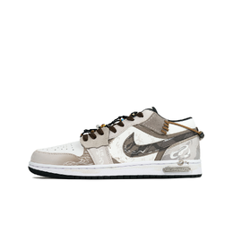 Jordan Баскетбольные кроссовки Air 1 Vintage, низкие, мужские, коричневые/белые 553558-132(teamm-山取) | brown white