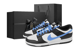 Nike Кроссовки для скейтбординга Dunk, мужские, низкие, черно-белые dd1391-100（team459-蓝调高端礼盒） | black white blue