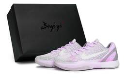 Nike Баскетбольные кроссовки Zoom Kobe 6 с противоскользящим покрытием, износостойкие, низкие, мужские, фиолетовые fq3546-100(team80-白桃星辰紫粉s-box) | purple