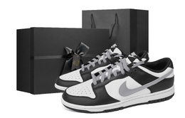 Nike Кроссовки для скейтбординга Dunk Anti-Slip, износостойкие, низкие, мужские, черные, белые, серые dd1391-100（team459-朱墨高端礼盒） | black white gray