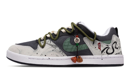 Nike Кроссовки для скейтбординга SB Alleyoop, низкие, мужские, бежевые/серые/зеленые cj0882-100(team420-碧蛇之灵) | gray green