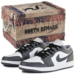 Jordan Баскетбольные кроссовки Air 1 Low Top Vintage, мужские, черно-коричневые 553558-145(team96-xm摩卡3s-box) | black brown-gift box 7