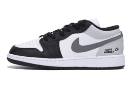 Баскетбольные кроссовки Air 1 LOW Top для детей, темно-серые, для подростков Jordan, белый 553560-131(team85-廊月烟灰) | white