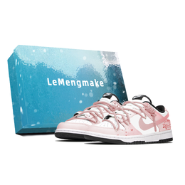 Nike Кроссовки для скейтбординга Dunk Anti Slip, износостойкие, низкие, мужские, белые, розовые dd1391-100(team399-续写童话s-box) | white pink