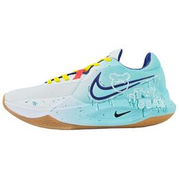 Nike Баскетбольные кроссовки Precision 6 с амортизацией, противоскользящие и износостойкие, низкие, мужские, цвет белый, голубой hv1796-141(team558-爱与和平熊) | white cyan