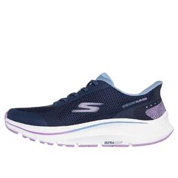 Кроссовки женские слипоны с низким верхом, цвет морской волны Skechers, Marine Blue/Lavender 128619-nvlv | marine blue/lavender