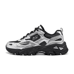 Skechers Женские износостойкие низкие кроссовки Cloud Island для активного отдыха, черные, серебристые 180330-bksl | black silver