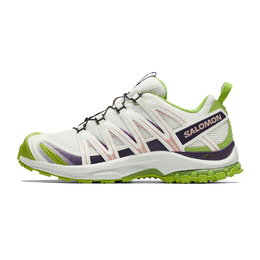 Salomon Кроссовки для походов XA PRO 3D Low Top унисекс, белые, зеленые 477737 | vanilla/crown gem purple/deep pomelo green