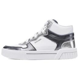 Skechers Высокие женские кроссовки для скейтбординга Court Classics, белые, черные 185108-wcc | white black