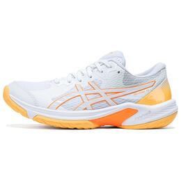 Низкие кроссовки для бадминтона женские Asics, White Orange beyond ff | white orange