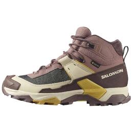 Salomon X ULTRA 5 дышащие и легкие женские походные кроссовки средней высоты бежевого цвета 477544 | beige umber