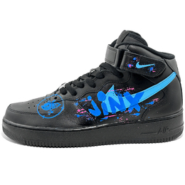 Nike Кроссовки Air Force 1 Coverage с противоскользящим и износостойким верхом средней высоты для скейтбординга, унисекс, черные cw2289-001(team21-jinx） | black