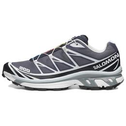 Salomon Кроссовки XT 6 с низким верхом, устойчивые к истиранию, унисекс, синие, фиолетовые 478640 | gray black white