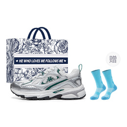 Kappa Кроссовки Slip Resistant Low Top Chunky Sneakers Unisex Steam Gray, Egret Feather White k0du5mg08cj-ml-礼盒套装 | steam gray/crane feather white[rose shopping bag clothing sets]