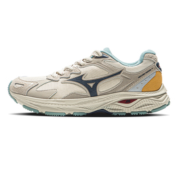 Mizuno Кроссовки Racer S 2.0 унисекс с низким верхом, цвет: серо-коричневый/темно-синий/желтый d1gh243501 | oyster gray