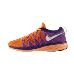Nike Кроссовки Flyknit Lunar 2 с антискользящим покрытием, износостойкие, повседневные, женские, фиолетово-оранжевого цвета 620658-815 | purple orange