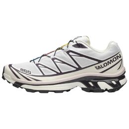 Salomon Кроссовки для бега по пересеченной местности XT 6 с низким верхом, устойчивые к истиранию, белые, унисекс 478646 | white