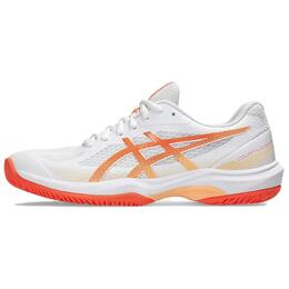 Asics Кроссовки для бадминтона COURT HUNTER FF с амортизацией, износостойкие, дышащие, низкие, женские, оранжево-белые 1072a112-100 | orange white