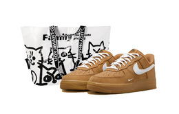 Nike Кроссовки для скейтбординга Air Force 1, унисекс, низкие, белые, коричневые hm9483-001(team1274-焦糖空军s-box) | brown