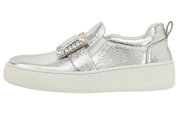 Sergio Rossi Женские серебряные кроссовки a92080mcal194008102 | original shoe box included