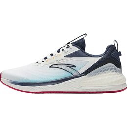 Anta Кроссовки для бега C37+ с амортизацией, дышащие, легкие, низкие, мужские, цвет белый-синий 912425507-8 | papyrus white/new ink blue/lake blue