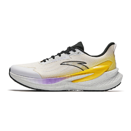 Anta Коллекция Running, противоскользящие, износостойкие, низкие, повседневные кроссовки для бега, мужские, белые, желтые, фиолетовые 912445552-3 | pure white/golden yellow/basic black