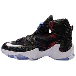 Nike Баскетбольные кроссовки Lebron 13 с высоким верхом, устойчивые к истиранию, мужские, черно-красные 828378-910 | black red